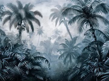 European Literary Plants Tropical Rainforest Wallpaper texture (ID:ffach696506)