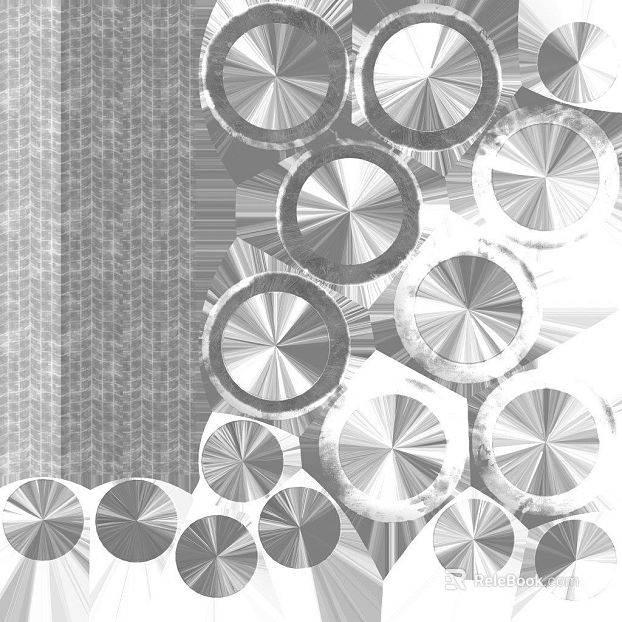 Silver gray radiation pattern metal plate wall decoration texture
