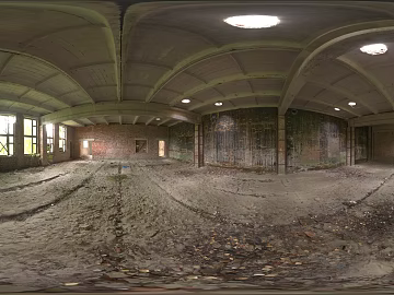 Indoor dilapidated building day HDR 3d model