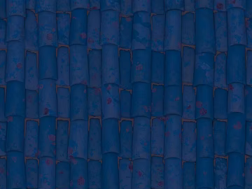 Blue Tingle Roof Building Materials texture (ID:ffaeh214176)
