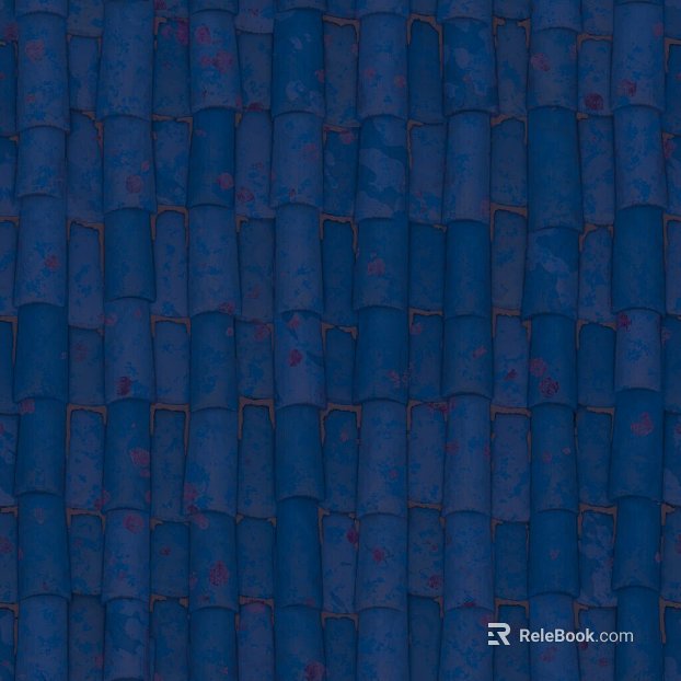 Blue Tingle Roof Building Materials texture