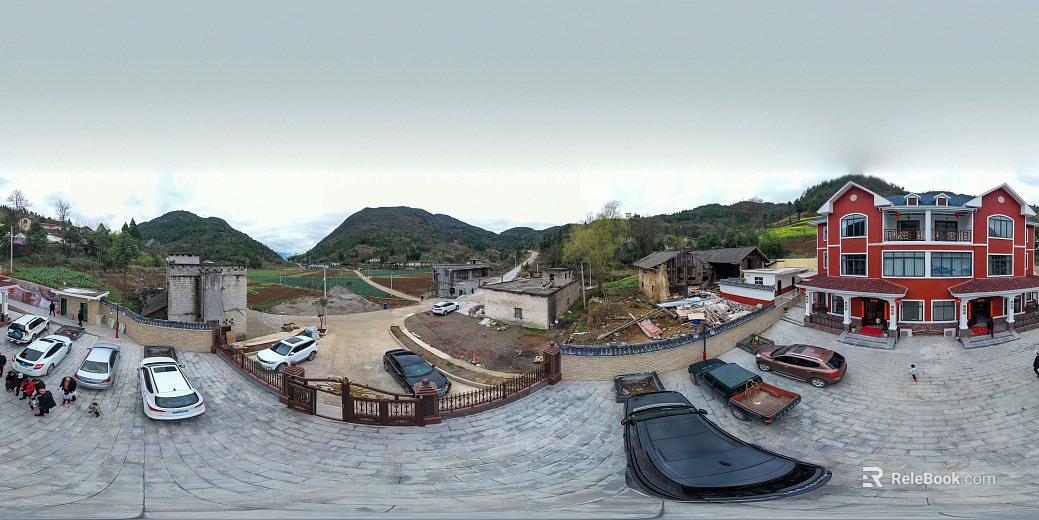 HDR Rural Township Panorama texture