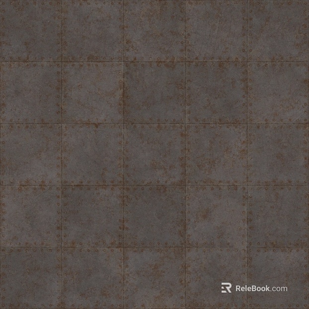 Dirty old metal grid rusty square metal plate texture