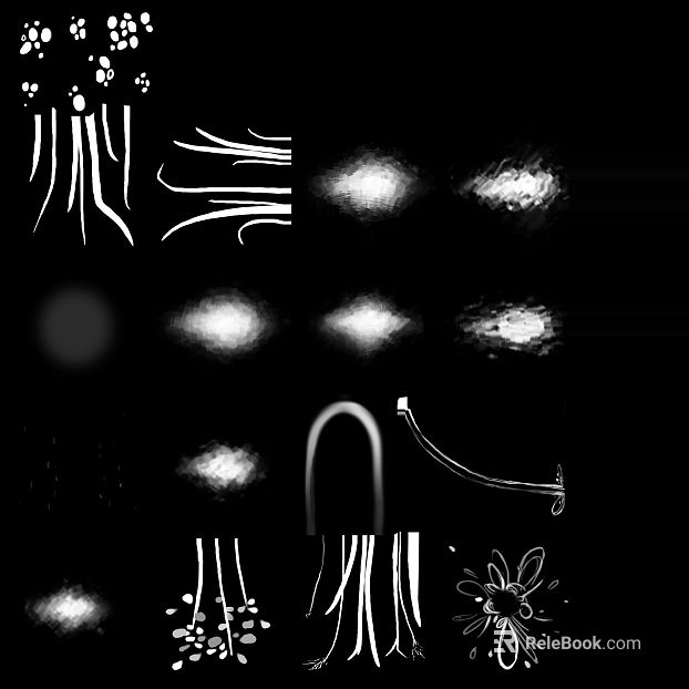 Black and white special effect brush post material texture