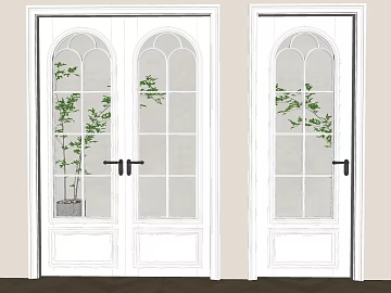 French White Glass Door Interior Door texture (ID:ffaeh301011)