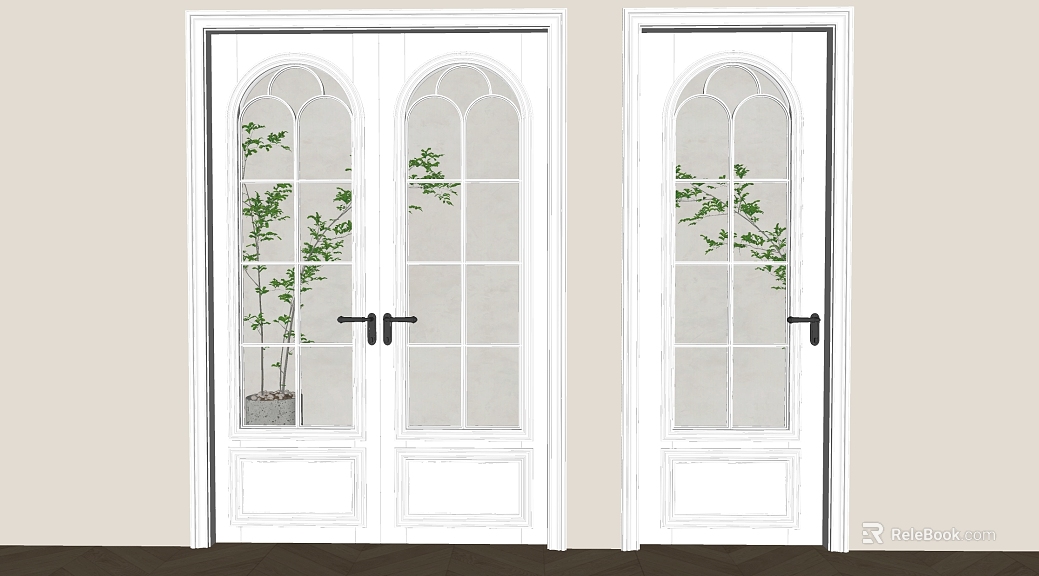 French White Glass Door Interior Door texture
