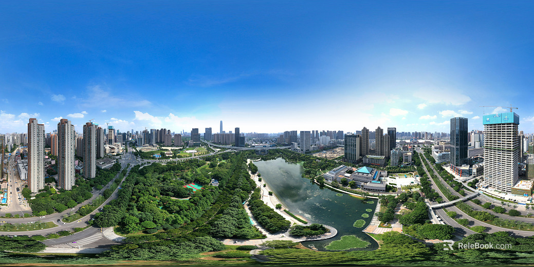 HDR urban ecological greening panorama texture