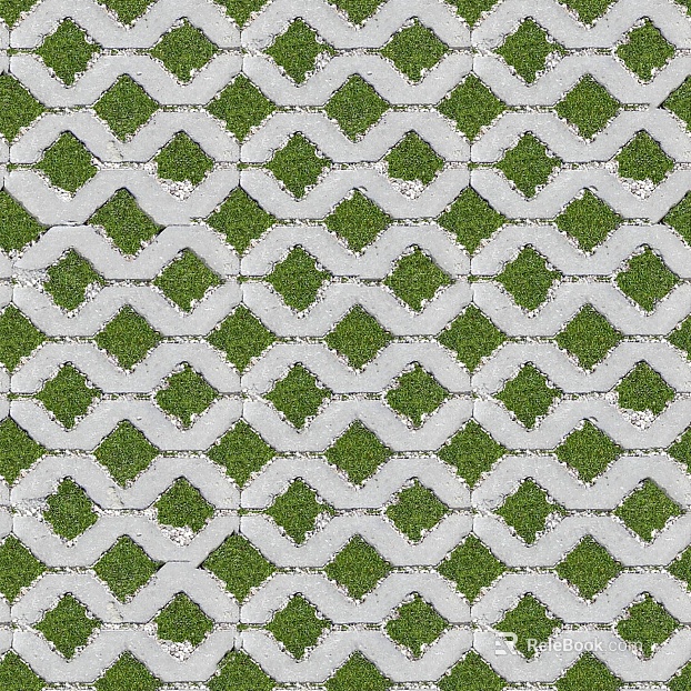 grass-planting brick texture