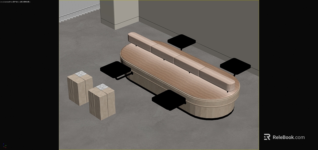 Light log color multi-person casual long table texture