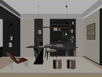 Modern minimalist study space scene texture (ID:ffaeh587436)