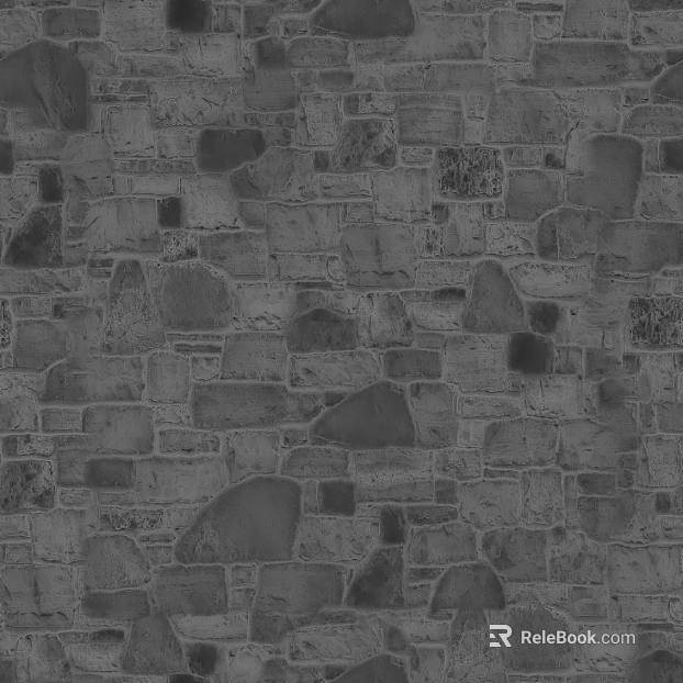 Dark gray rough-cut stone wall cladding texture