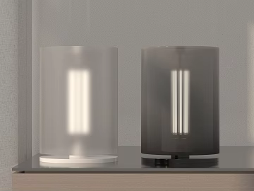 Simple gray black frosted glass table lamp texture (ID:ffaeh839584)