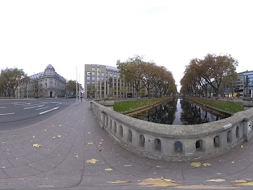 european style city street day hdr 3d model