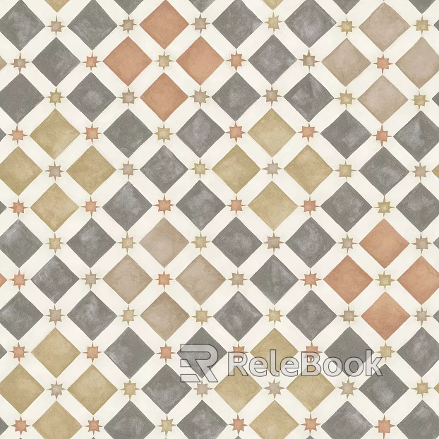 Cole & Son Tiles Internet Red Patchwork Tiles texture