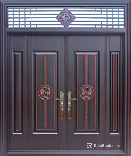 Double entrance door texture