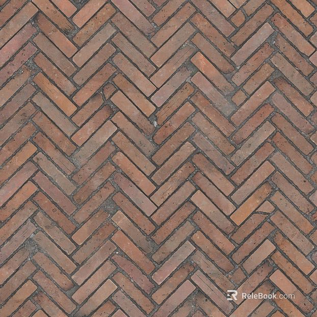 Red-brown herryman brick wall interior exterior wall ground texture