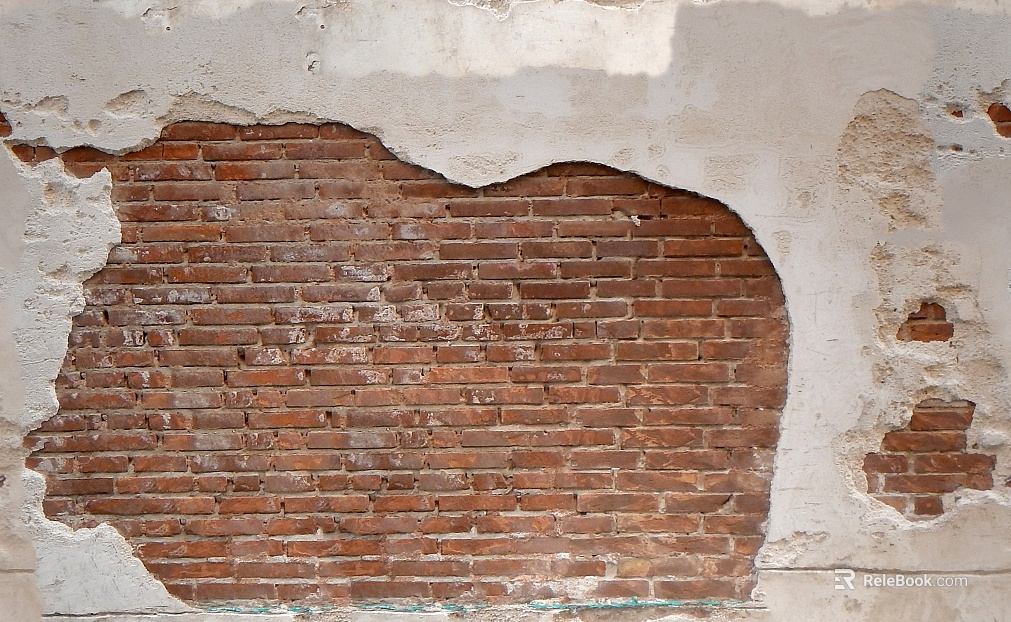 Brick wall Post-war wind red brick cement wall texture