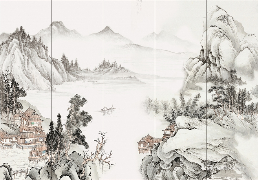 landscape painting texture