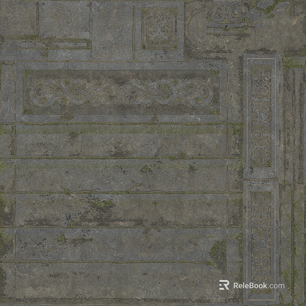 Green gray rock relief outdoor ground texture