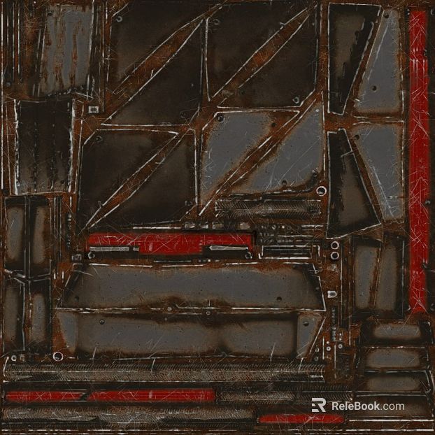Industrial Style Red Brown Used Metal Decorative Panel texture