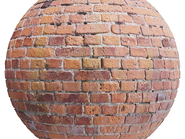 Brick wall PBR texture (ID:ffach245681)