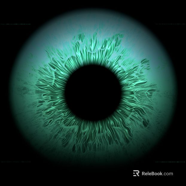 Cyan Eyeball Human Organ Map texture
