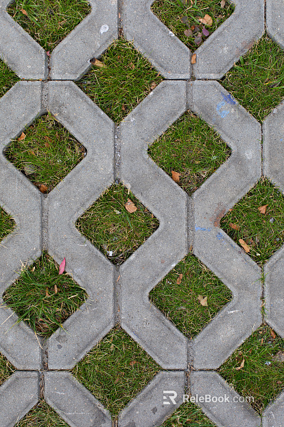 grass-planting brick texture