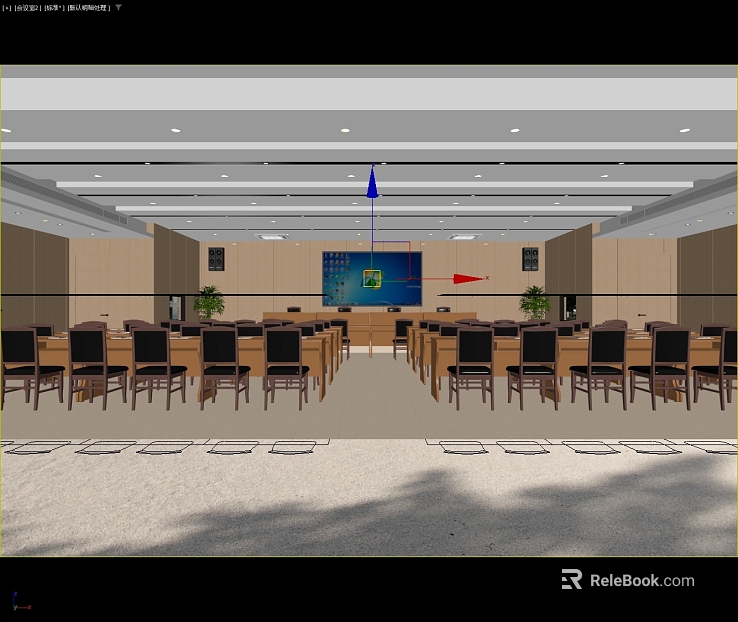 Modern Light Wood Meeting Room Scene texture