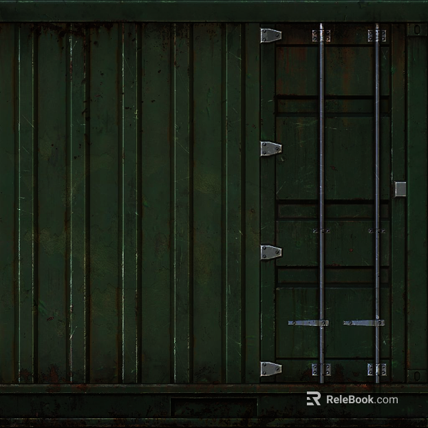 Dark green old metal container texture
