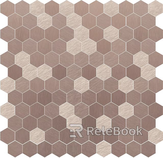 Hexagonal brick color polygon pavement texture