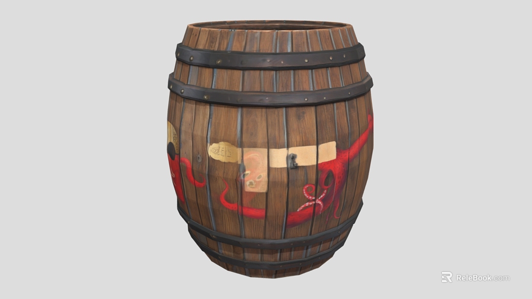 Retro dark brown wooden wine barrel texture