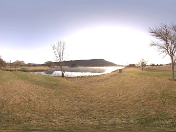 Outdoor Lakeside Lawn Far Mountain Daytime HDR texture (ID:ffabg88561)