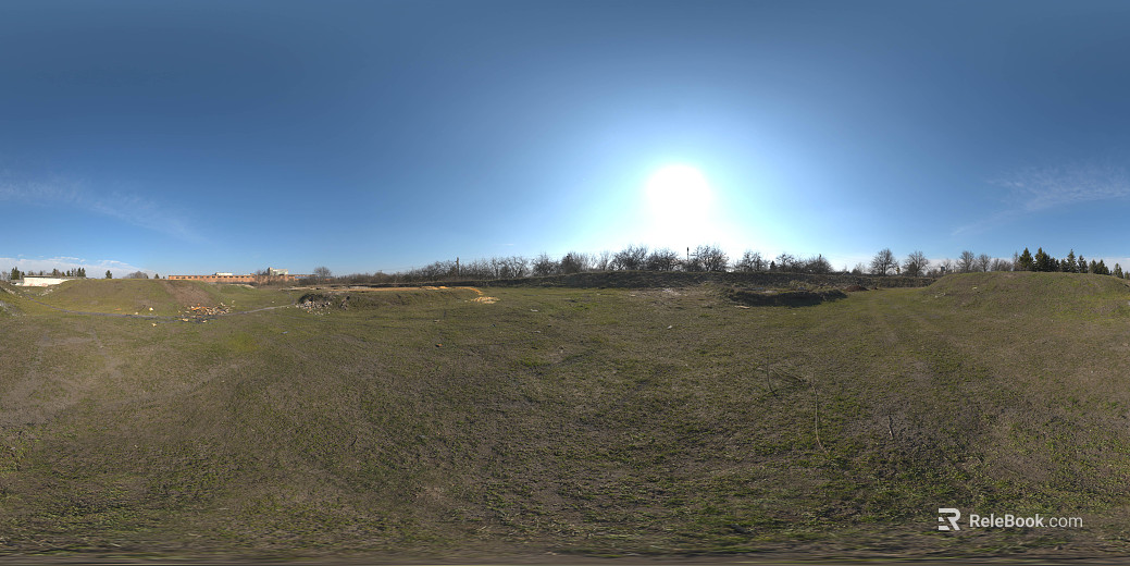 Outdoor Grass Lawn Sunrise Daytime HDR texture