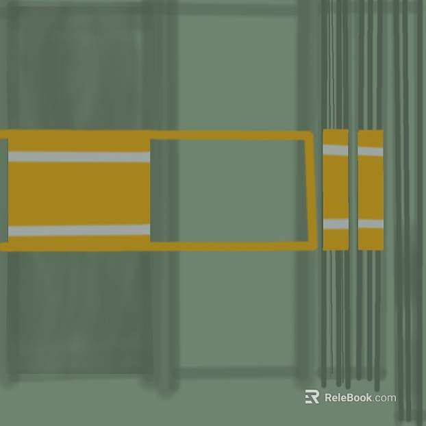 Yellow and green striped glass door and window stickers texture