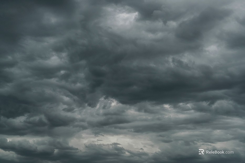 Dark dark clouds, cloudy sky, storm disaster coming texture