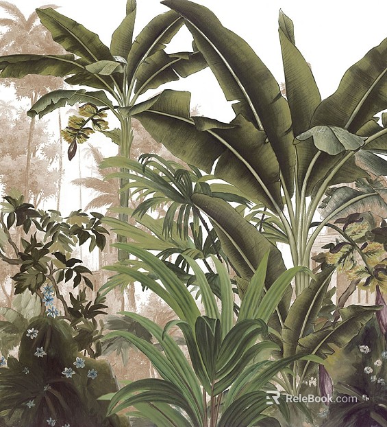 Plant painting texture