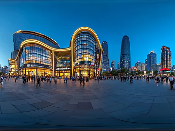 hdr city commercial street street view night view panorama texture (ID:ffach825508)