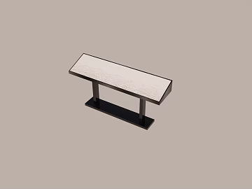 New Chinese Style White Straight Marble Entrance Case 3d model