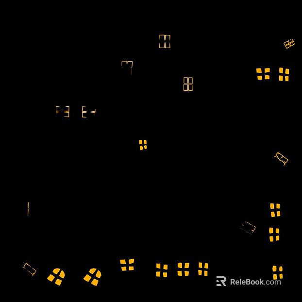 Warm Yellow Window Silhouette Night Map texture