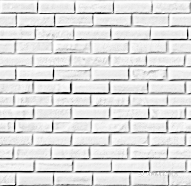 Brick wall black and white irregular brick seam texture