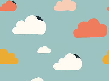 Children's clouds cartoon wallpaper mural texture (ID:ffach799518)