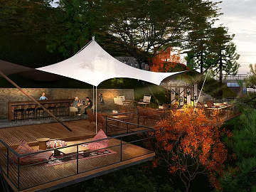 Quiet Wind Mountain Forest Outdoor Leisure Terrace texture (ID:ffaeh464534)