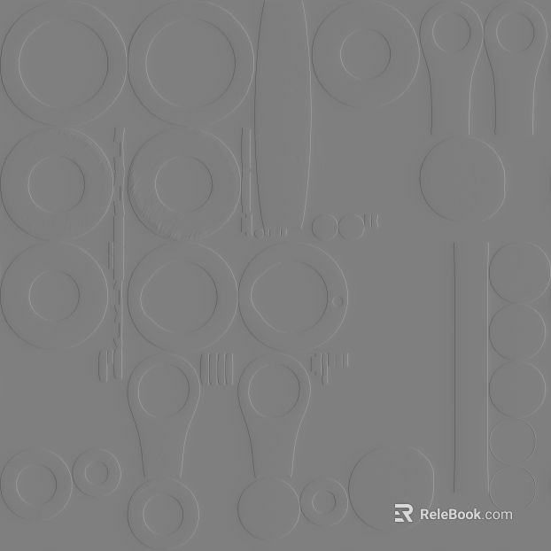 Gray Geometric Bump Wall Map texture