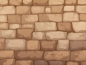 Light brown rubble outdoor wall 3d model