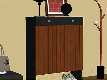 Dark Brown Wood Grain Entry Cabinet Panel texture (ID:ffaeh108241)