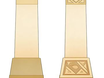 Beige embossed stone pillar decorative component texture (ID:ffaeh075884)