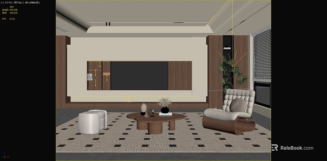 Modern living room wood veneer background wall texture