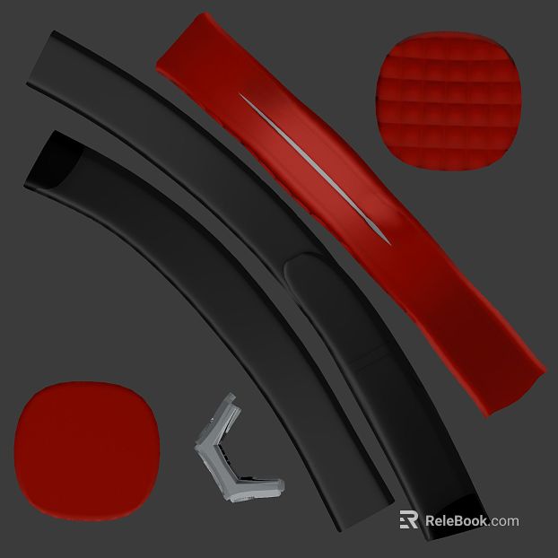 Black and red soft leather furniture decorative strip texture