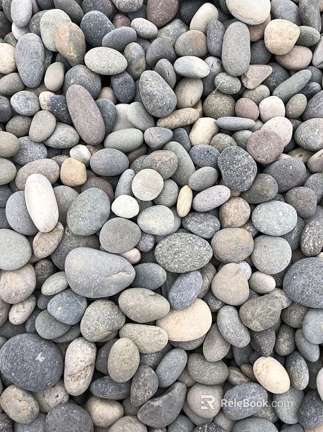 Modern natural ground pebble natural pebble gray texture