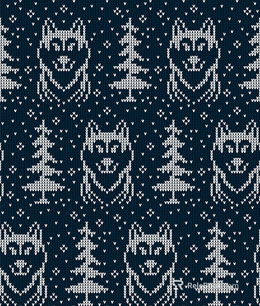 Knitted wool print pattern texture